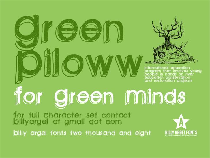 Green Pillow Font