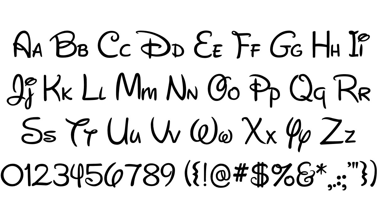 Disney Letters Mickey Font Disney Monogram Cursive Font Svg Disney Font Svg Disney Cricut Disney Alphabet
